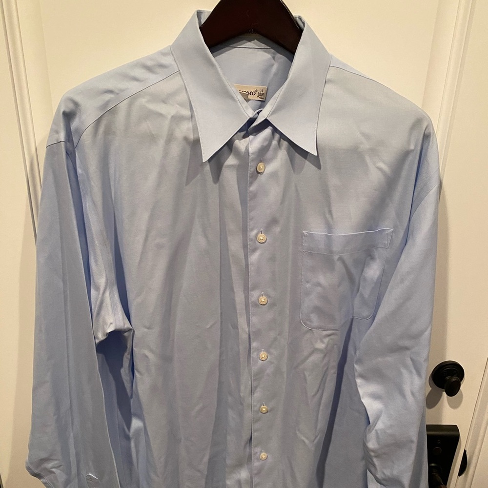 Blue Pronto-Uomo dress shirt. 17 Neck - 38/39 Tall